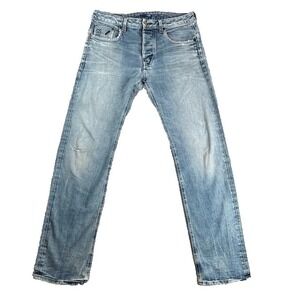 G-Star Raw Jeans Mens‎ 31x34 Blue Depend Straight Leg Button Fly Workwear Biker